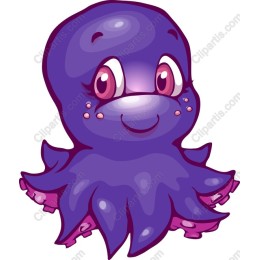 Cute Purple Octopus