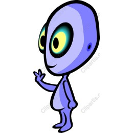 Charming Blue Alien Character