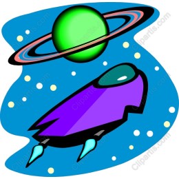 Cosmic Adventure: Purple Spaceship