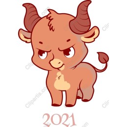 Charming Cartoon Bull - Year 2021