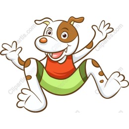Playful Cartoon Dog