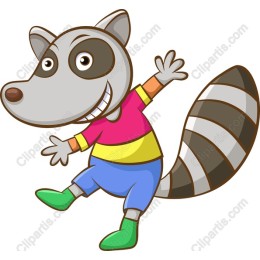 Playful Cartoon Raccoon
