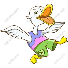 Playful Cartoon Duck