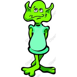 Whimsical Green Character
