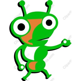 Whimsical Green Cartoon Creature