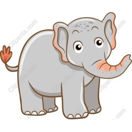 Charming Cartoon Elephant