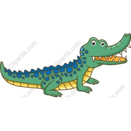 Cheerful Cartoon Crocodile