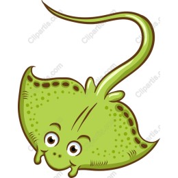 Playful Green Stingray