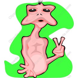 Whimsical Pink Alien