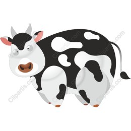 Playful Cartoon Cow