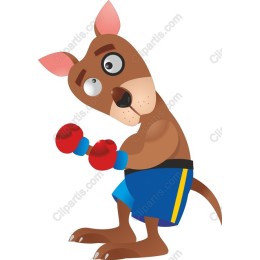 Dynamic Boxing Dog
