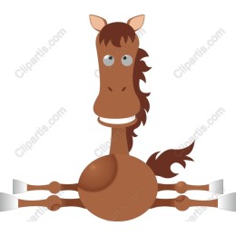 Playful Cartoon Horse