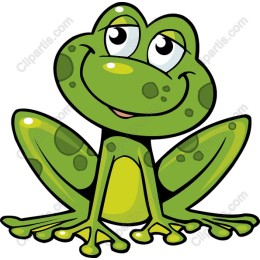 Cheerful Cartoon Frog