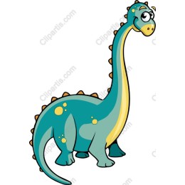 Charming Cartoon Brontosaurus