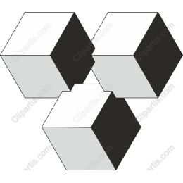 Three Interconnected Cubes