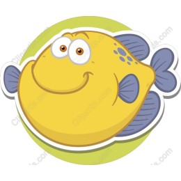 Cheerful Cartoon Yellow Fish