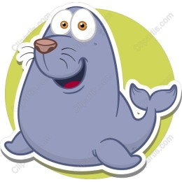 Playful Seal Cartoon
