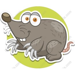 Cute Cartoon Mole