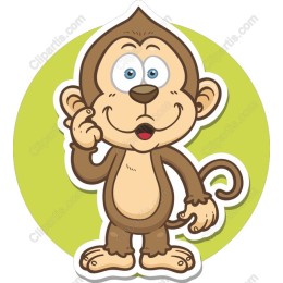 Adorable Cartoon Monkey