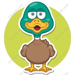 Playful Cartoon Duck