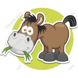 Playful Cartoon Horse