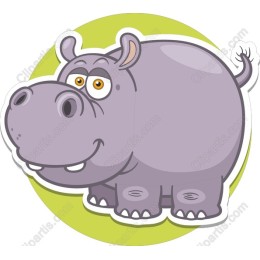Whimsical Hippo Cartoon
