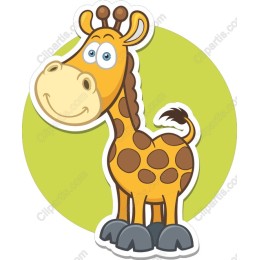 Playful Cartoon Giraffe