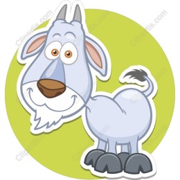 Cheerful Cartoon Goat