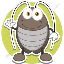 Cheerful Cartoon Cockroach