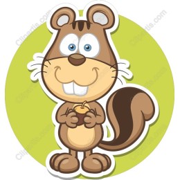 Cheerful Cartoon Squirrel