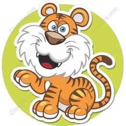 Playful Cartoon Tiger