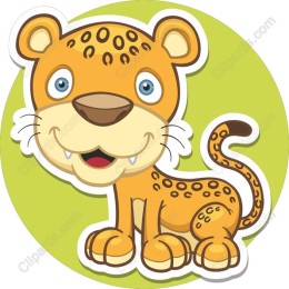 Cheerful Cartoon Leopard