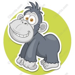 Cute Cartoon Gorilla