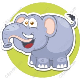 Playful Cartoon Elephant