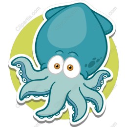 Playful Cartoon Octopus