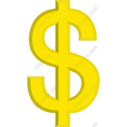 3D Yellow Dollar Sign