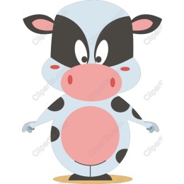 Playful Cartoon Cow