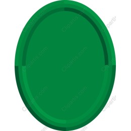 Vibrant Green Oval
