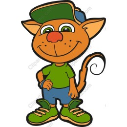 Cheerful Cartoon Cat