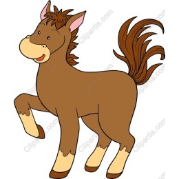 Playful Cartoon Horse