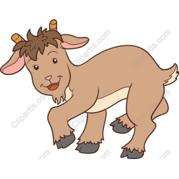 Adorable Cartoon Goat