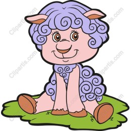 Charming Cartoon Lamb