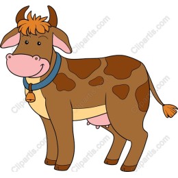 Adorable Cartoon Cow