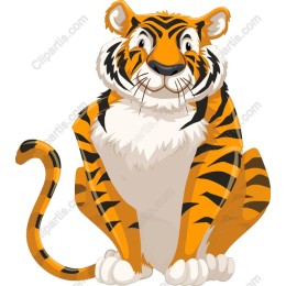 Playful Cartoon Tiger