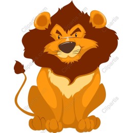 Playful Cheerful Lion