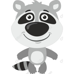 Cute Raccoon Character