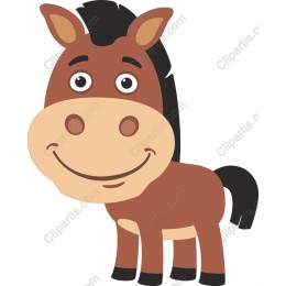 Playful Cartoon Horse