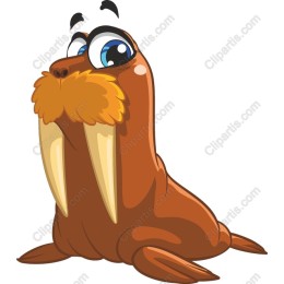 Playful Cartoon Walrus