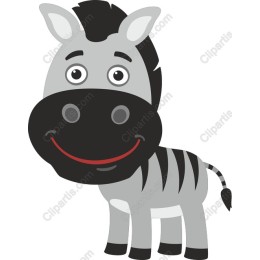 Cute Cartoon Zebra