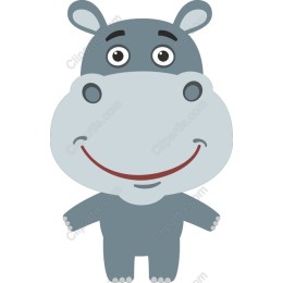 Cute Hippo Character